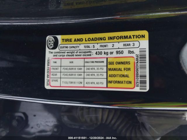 2FMPK4G96HBB01828 Ford EDGE SE
