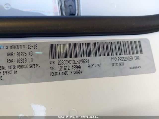 2C3CDXCT3LH108200 Dodge CHARGER R/T