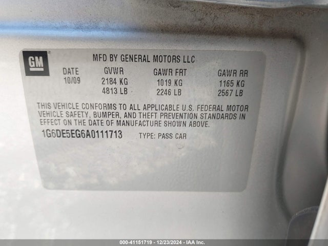 2010 CADILLAC CTS 1G6DE5EG6A0111713 Photo 8