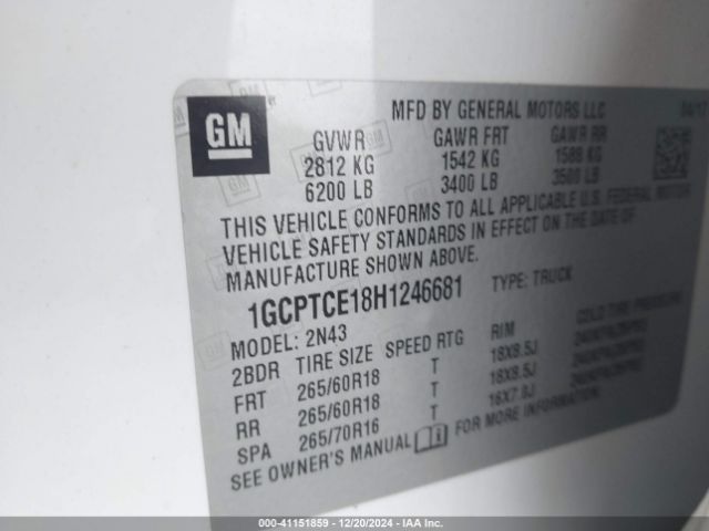 1GCPTCE18H1246681 Chevrolet Colorado Lt