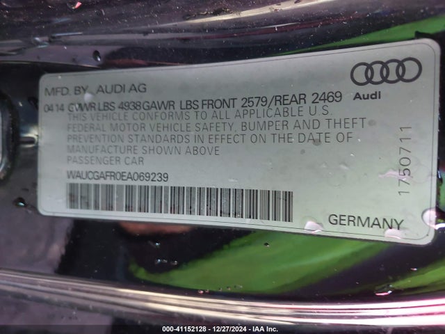 2014 AUDI S5 WAUCGAFR0EA069239 Photo 8