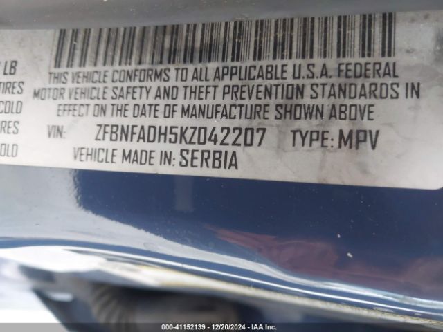 ZFBNFADH5KZ042207 Fiat 500L TREKKING