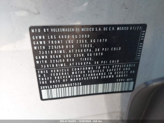 3VVLX7B20NM097528 Volkswagen Taos 1.5t Se