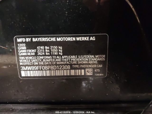 3MW89FF08P8D12308 BMW 330i Xdrive