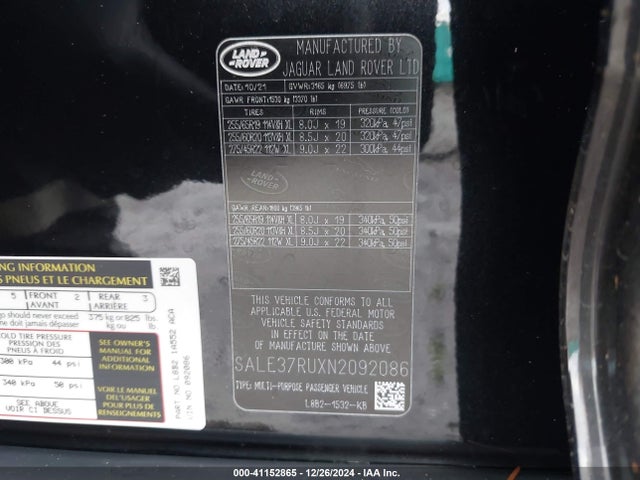 SALE37RUXN2092086 Land Rover Defender 110 X-dynamic Hse