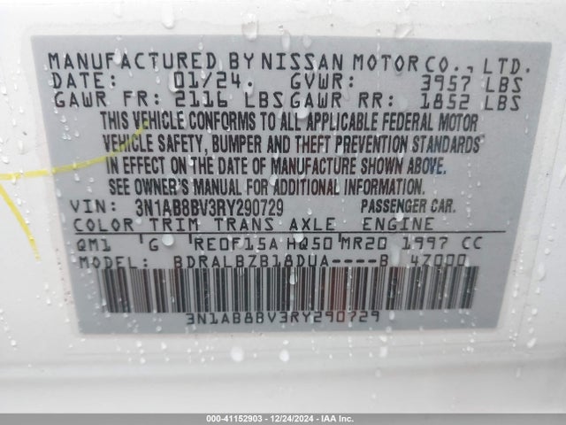 Nissan Sentra S Xtronic Cvt 2024 3N1AB8BV3RY290729 Image 9