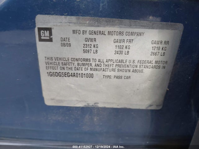 2010 CADILLAC CTS 1G6DG5EG4A0101000 Photo 8