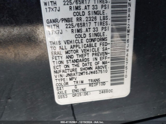 Nissan ROGUE SV 2018 JN8AT2MT6JW457510 Image 9