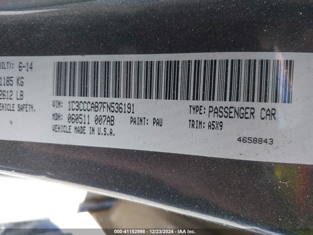 Chrysler 200 Limited 2015 1C3CCCAB7FN536191 Image 9