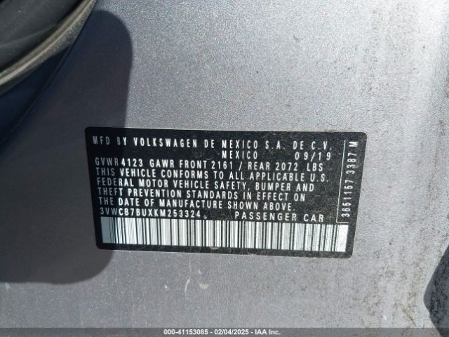 3VWCB7BUXKM253324 Volkswagen Jetta 1.4t R-line/1.4t S/1.4t Se