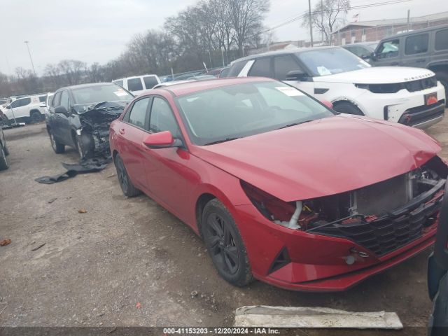 KMHLM4AJ2MU011866 Hyundai Elantra Hybrid Blue
