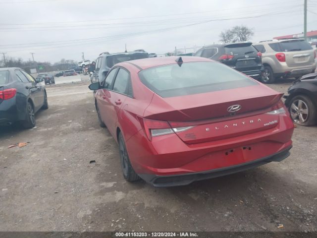 KMHLM4AJ2MU011866 Hyundai Elantra Hybrid Blue