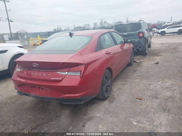 KMHLM4AJ2MU011866 Hyundai Elantra Hybrid Blue