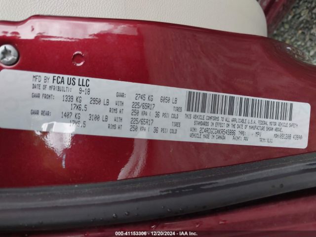 2C4RDGCGXKR545886 Dodge Grand Caravan Sxt