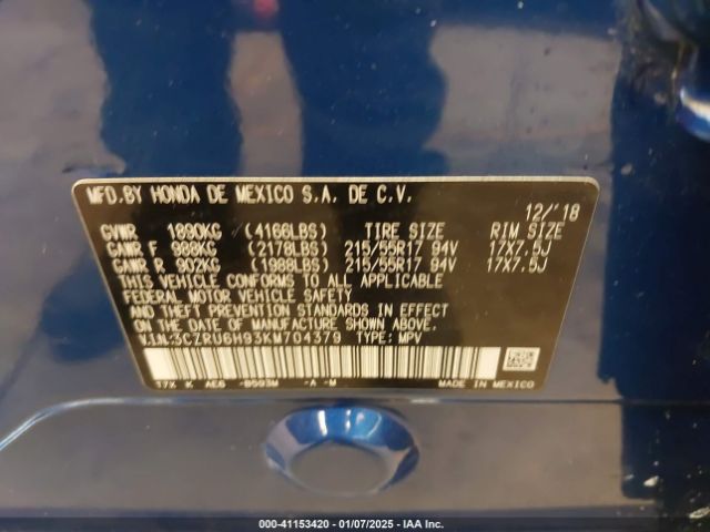 2019 HONDA HR-V 3CZRU6H93KM704379 Photo 8