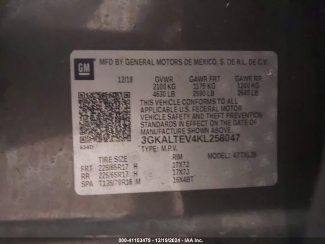 3GKALTEV4KL258047 GMC Terrain Sle