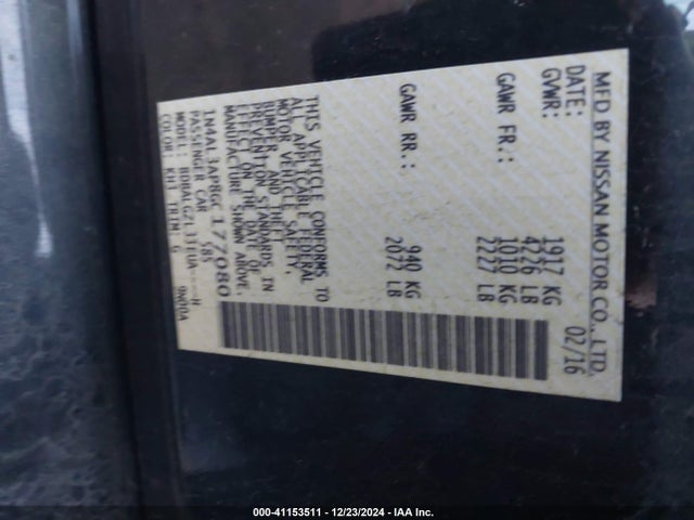 Nissan Altima 2.5 S 2016 1N4AL3AP8GC177080 Image 9
