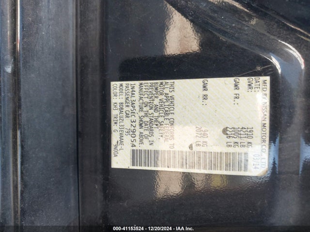Nissan Altima 2.5 Sv 2014 1N4AL3AP5EC329054 Image 9