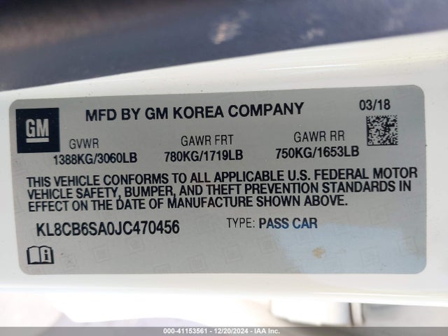 Chevrolet Spark Ls Cvt 2018 KL8CB6SA0JC470456 Image 9