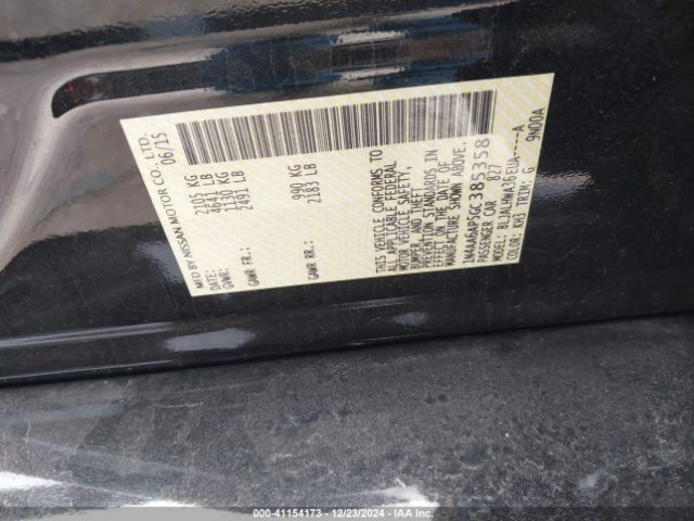 1N4AA6AP5GC385358 Nissan Maxima 3.5 Platinum