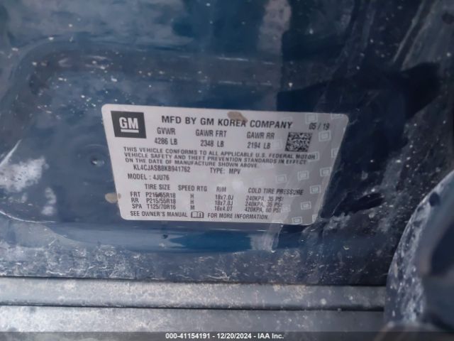 KL4CJASB8KB941762 Buick Encore Fwd Preferred
