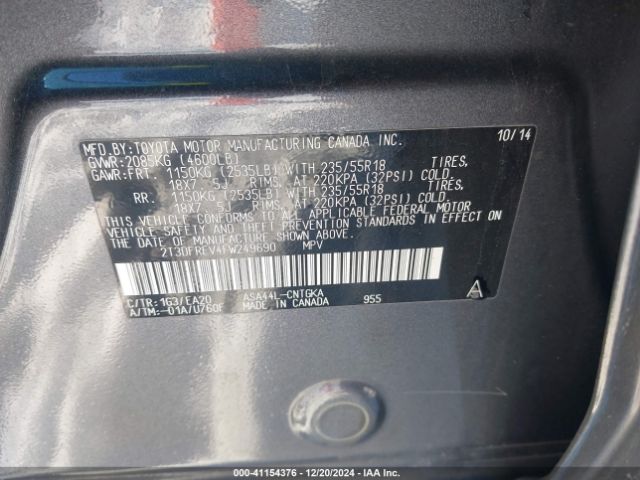 2T3DFREV4FW249690 Toyota Rav4 Limited
