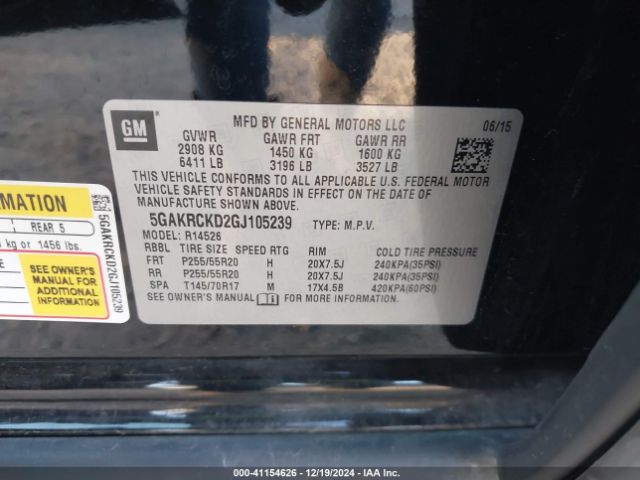 5GAKRCKD2GJ105239 Buick Enclave Premium