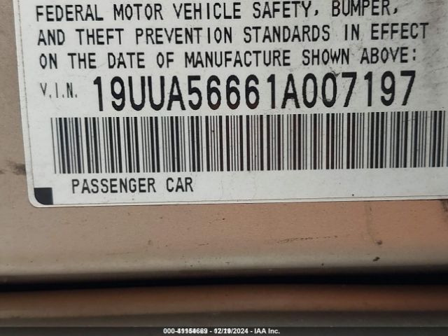 2001 ACURA TL 19UUA56661A007197 Photo 8