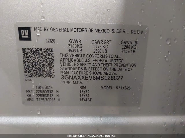 Chevrolet Equinox Awd Premier 2021 3GNAXXEV6MS128827 Image 9
