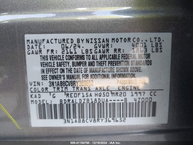 Nissan 2024 2024 3N1AB8CV8RY369652 Image 9