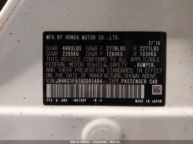 JH4KC1F57GC001484 Acura Rlx Technology Package