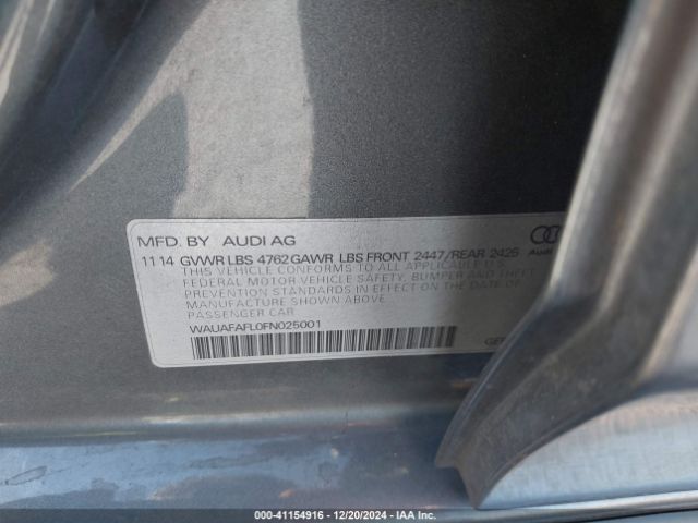 WAUAFAFL0FN025001 Audi A4 2.0t Premium