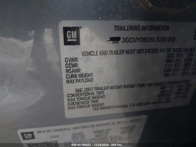 3GCUYDED5LG167256 Chevrolet Silverado 1500 4wd  Short Bed Lt
