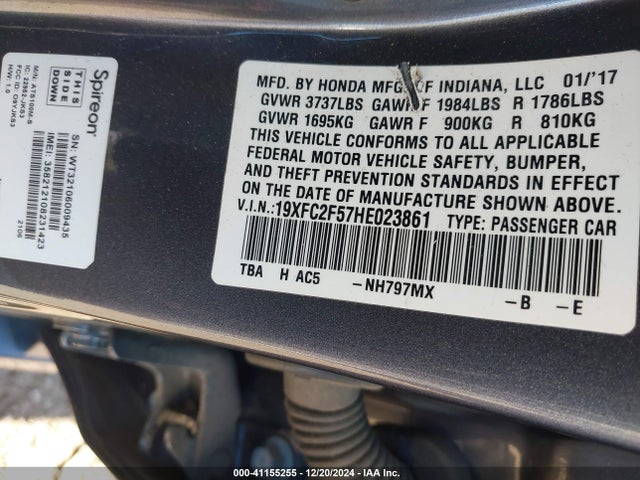 19XFC2F57HE023861 Honda Civic Lx