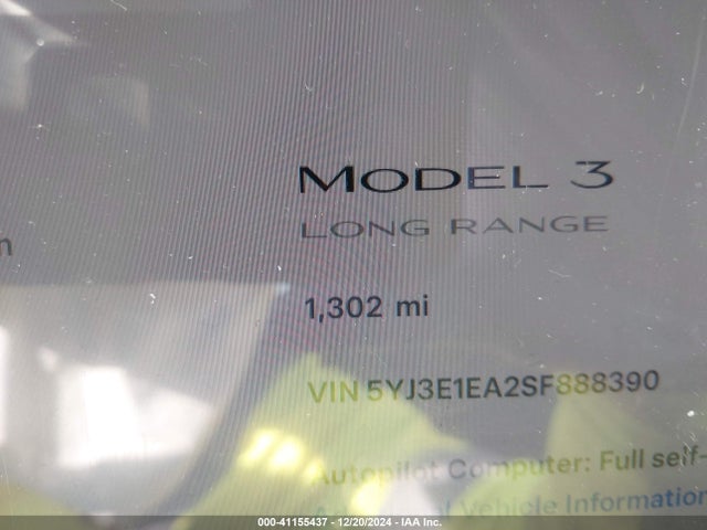 2025 TESLA MODEL 3 5YJ3E1EA2SF888390 Photo 6