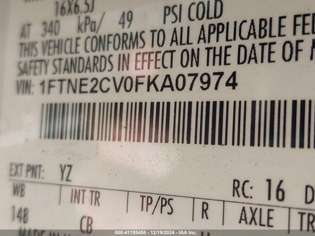 1FTNE2CV0FKA07974 Ford Transit-150