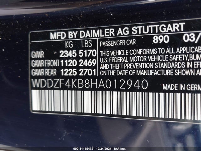 WDDZF4KB8HA012940 Mercedes-Benz E 300 4matic