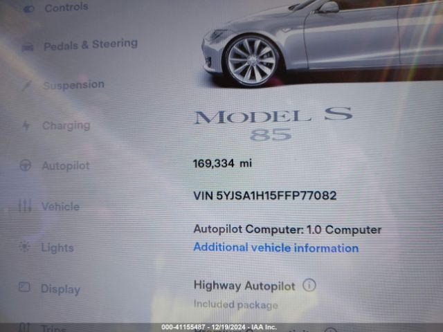 5YJSA1H15FFP77082 Tesla Model S 60/70/85