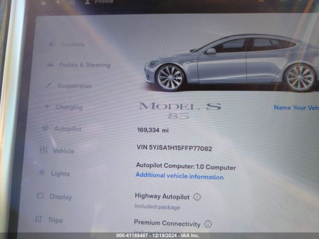 5YJSA1H15FFP77082 Tesla Model S 60/70/85