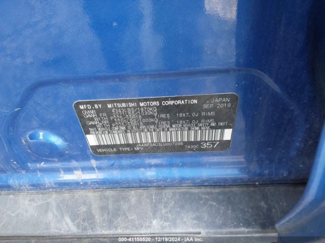 2020 MITSUBISHI OUTLANDER SPORT JA4AP3AU3LU007096 Photo 8