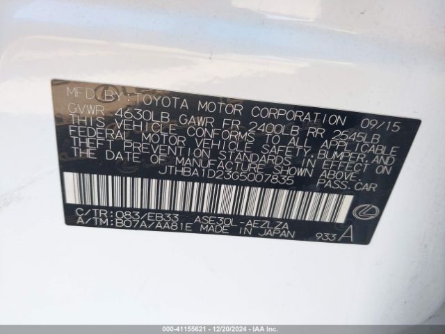 JTHBA1D23G5007835 Lexus IS 200T