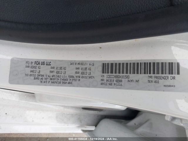 1C3CCCAB8GN181503 Chrysler 200 Limited