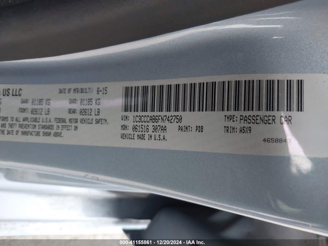 Chrysler 200 Limited 2015 1C3CCCAB6FN742750 Image 9