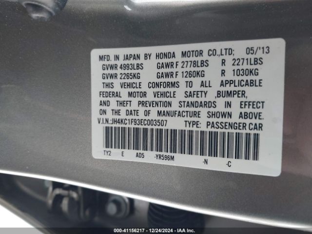 JH4KC1F93EC003507 Acura RLX