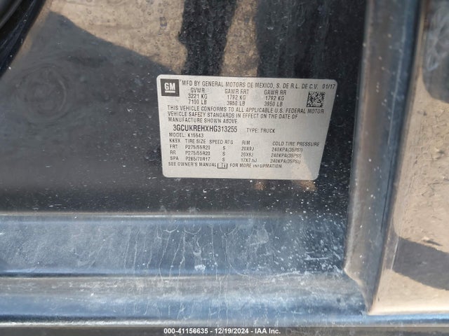 Chevrolet Silverado 1500 1lt 2017 3GCUKREHXHG313255 Image 9