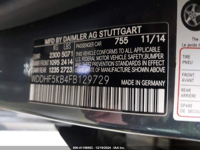 Mercedes-Benz E 350 2015 WDDHF5KB4FB129729 Image 9