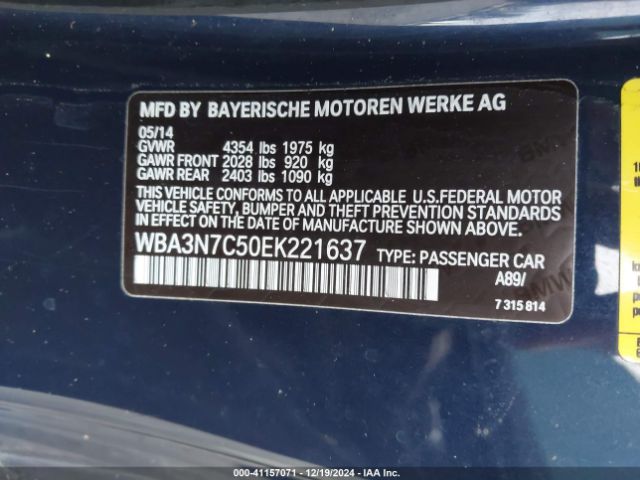 WBA3N7C50EK221637 BMW 428i