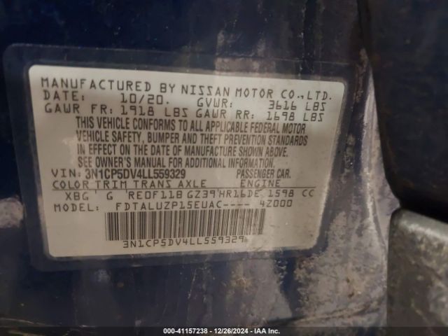 3N1CP5DV4LL559329 Nissan Kicks Sr Xtronic Cvt