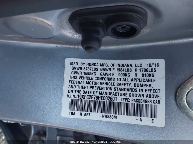 19XFC2F76HE002601 Honda CIVIC EX