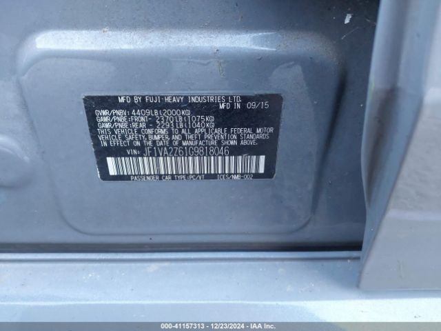 JF1VA2Z61G9818046 Subaru Wrx Sti Limited